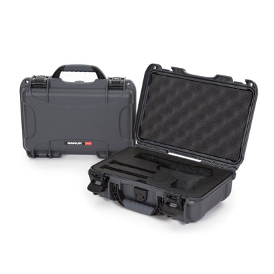 Nanuk 909CLASG7 909 Classic Gun Case Waterproof Graphite Resin w/ Closed-Cell Foam Padding 11.44" L x 7" W x 3.68" H Interior Dimensions