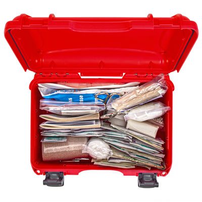 Nanuk 909FSA9 909 First Aid Case Red Resin with Latches 11.40" L x 7" W x 3.70" H Interior Dimensions