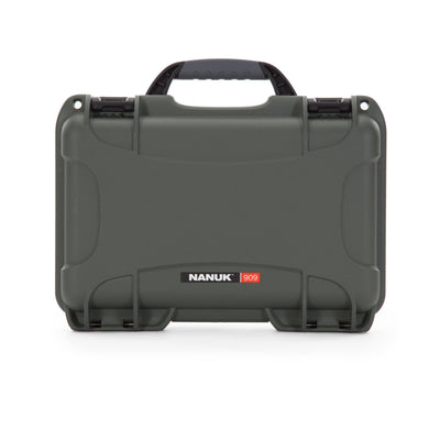 Nanuk 9091006 909 Waterproof & Airline Approved Olive Resin w/ Cubed Foam 11.44" L x 7" W x 3.68" H Interior Dimensions