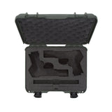 Nanuk 910CLASG6 910 Classic 2 Up Pistol Case Olive Polymer w/ Latches & Closed-Cell Foam Padding 13.20" L x 9.20" W x 4.10 " H Interior Dimensions
