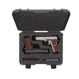 Nanuk 910CLASG6 910 Classic 2 Up Pistol Case Olive Polymer w/ Latches & Closed-Cell Foam Padding 13.20" L x 9.20" W x 4.10 " H Interior Dimensions