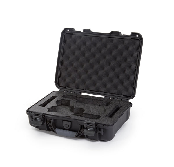 Nanuk 910CLASG1 910 Classic 2 Up Pistol Case Black Polymer w/ Latches & Closed-Cell Foam Padding 13.20