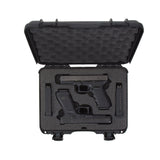 Nanuk 910CLASG1 910 Classic 2 Up Pistol Case Black Polymer w/ Latches & Closed-Cell Foam Padding 13.20" L x 9.20" W x 4.10 " H Interior Dimensions