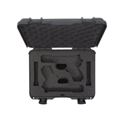 Nanuk 910GLOCK7 910 Glock Compatible 2 Up Pistol Case Graphite Resin w/ Closed-Cell Foam Padding 13.20" L x 9.20" W x 4.10" H Interior Dimensions