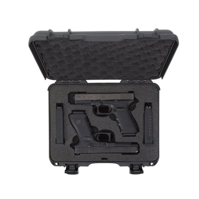Nanuk 910GLOCK7 910 Glock Compatible 2 Up Pistol Case Graphite Resin w/ Closed-Cell Foam Padding 13.20" L x 9.20" W x 4.10" H Interior Dimensions