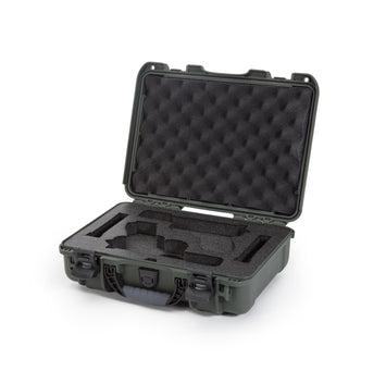 Nanuk 910GLOCK6 910 Glock Compatible 2 Up Pistol Case Olive Polymer w/ Latches Closed-Cell Foam Padding & Airline Approved 13.20
