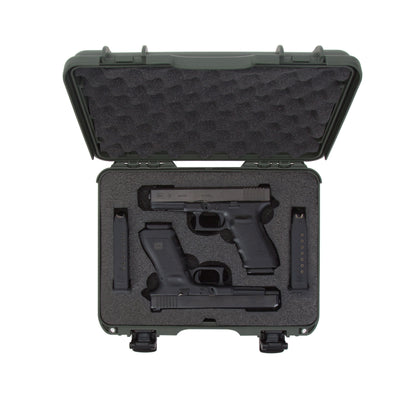 Nanuk 910GLOCK6 910 Glock Compatible 2 Up Pistol Case Olive Polymer w/ Latches Closed-Cell Foam Padding & Airline Approved 13.20" L x 9.20" W x 4.10" H Interior Dimensions
