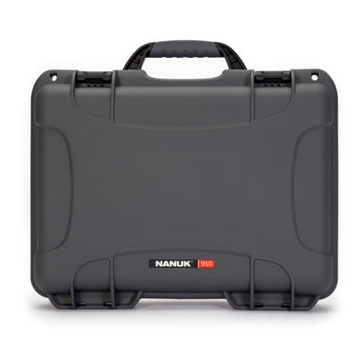 Nanuk 9101007 910  Waterproof Graphite Resin with Foam Padding & Airline Approved 13.20" L x 9.20" W x 4.10" H Interior Dimensions