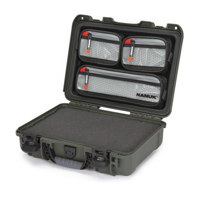Nanuk 9101006 910  Waterproof Olive Resin with Foam Padding & Airline Approved 13.20" L x 9.20" W x 4.10" H Interior Dimensions