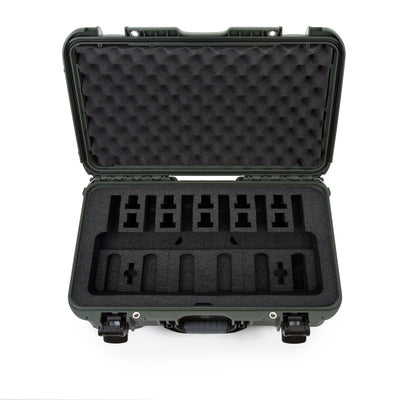 Nanuk 9356UP6 935 6 Up Pistol Case Olive Polymer w/ Closed-Cell Foam Padding 22" L x 14" W x 9" H Interior Dimensions
