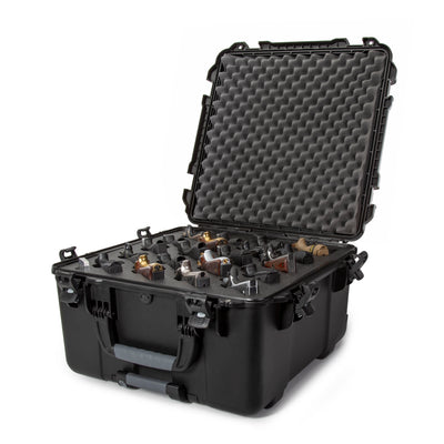 Nanuk 96820UP1 968 20 Up Gun Case Black Polymer w/ Closed-Cell Foam Padding Wheels & Handle 21.50" L × 21.50" W × 11.80" H Interior Dimensions