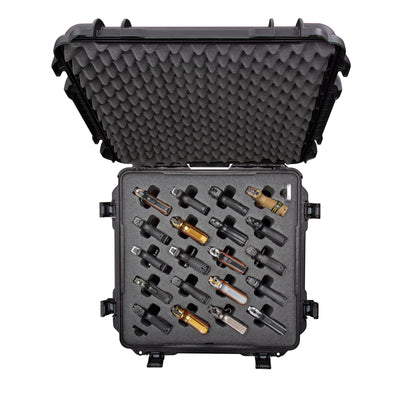 Nanuk 96820UP1 968 20 Up Gun Case Black Polymer w/ Closed-Cell Foam Padding Wheels & Handle 21.50" L × 21.50" W × 11.80" H Interior Dimensions