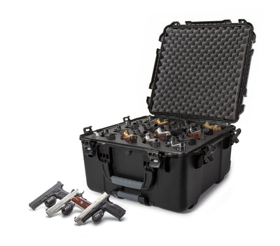 Nanuk 96820UP1 968 20 Up Gun Case Black Polymer w/ Closed-Cell Foam Padding Wheels & Handle 21.50" L × 21.50" W × 11.80" H Interior Dimensions