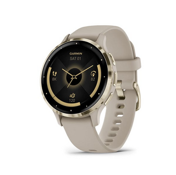 Garmin 0100278502 Venu 3S Fitness Tracker French Grey Band AMOLED Display Compatible w/ iPhone/Android