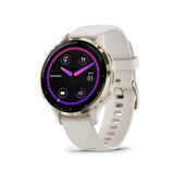 Garmin 0100278504 Venu 3S Fitness Tracker Ivory Band AMOLED Display Compatible w/ iPhone/Android