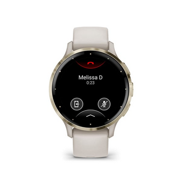 Garmin 0100278504 Venu 3S Fitness Tracker Ivory Band AMOLED Display Compatible w/ iPhone/Android