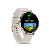 Garmin 0100278504 Venu 3S Fitness Tracker Ivory Band AMOLED Display Compatible w/ iPhone/Android