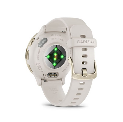 Garmin 0100278504 Venu 3S Fitness Tracker Ivory Band AMOLED Display Compatible w/ iPhone/Android